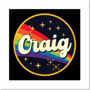 Craig // Rainbow In Space Vintage Style Posters and Art